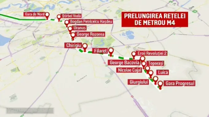 Magistrala 2 de metrou va fi extinsă pe tronsonul Pipera-Petricani