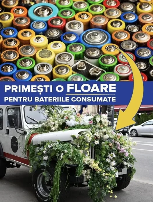 Florii în Dorobanți: Primești o floare pentru bateriile consumate