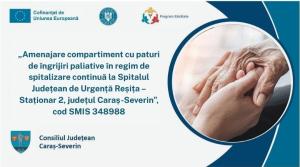 Compartiment de îngrijiri paliative modern la SJU Reșița