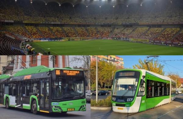 Program de circulație prelungit pentru opt linii de transport în comun cu ocazia meciului FCSB – Rapid București