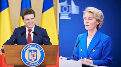 Nicușor Dan a avut o conversație telefonică cu Ursula von der Leyen