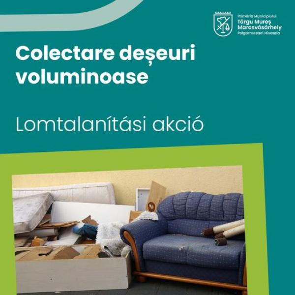 Campania de colectare a deșeurilor voluminoase, continuă în Târgu Mureș