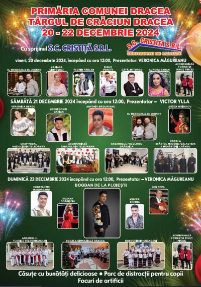 3 trei zile de spectacole la Târgul de Crăciun de la Dracea, din Teleorman