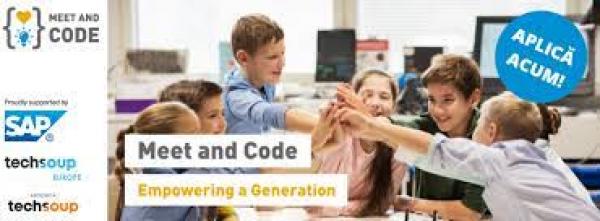 „Primii pași în programare”, eveniment Meet and Code la Școala Gimnazială Nr. 28, Galați