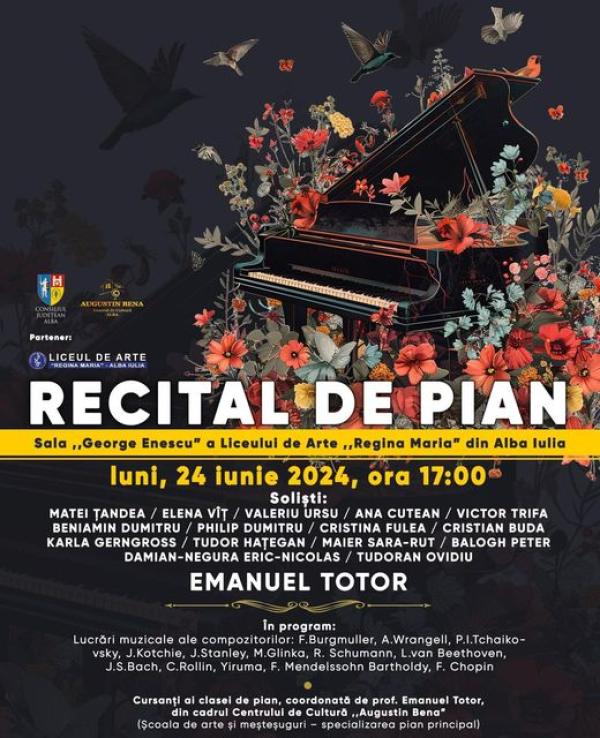 Recitalul de pian pentru absolvire