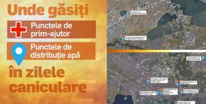 Puncte de prim ajutor în Sectorul 1 în zilele caniculare