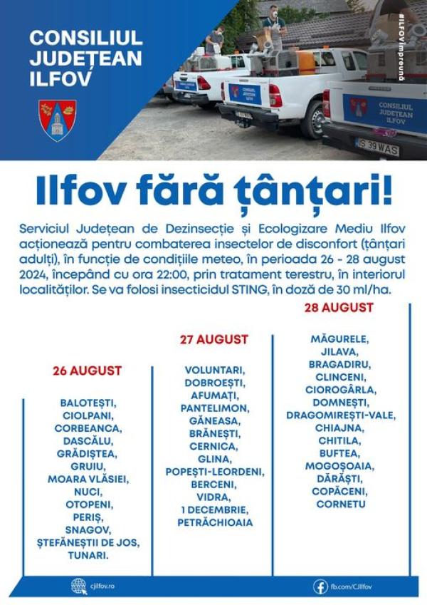 Campania &bdquo;Ilfov fără ț&acirc;nțari&rdquo;continuă