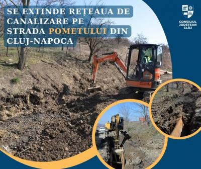 Se extinde rețeaua de canalizare pe strada Pometului din Cluj-Napoca