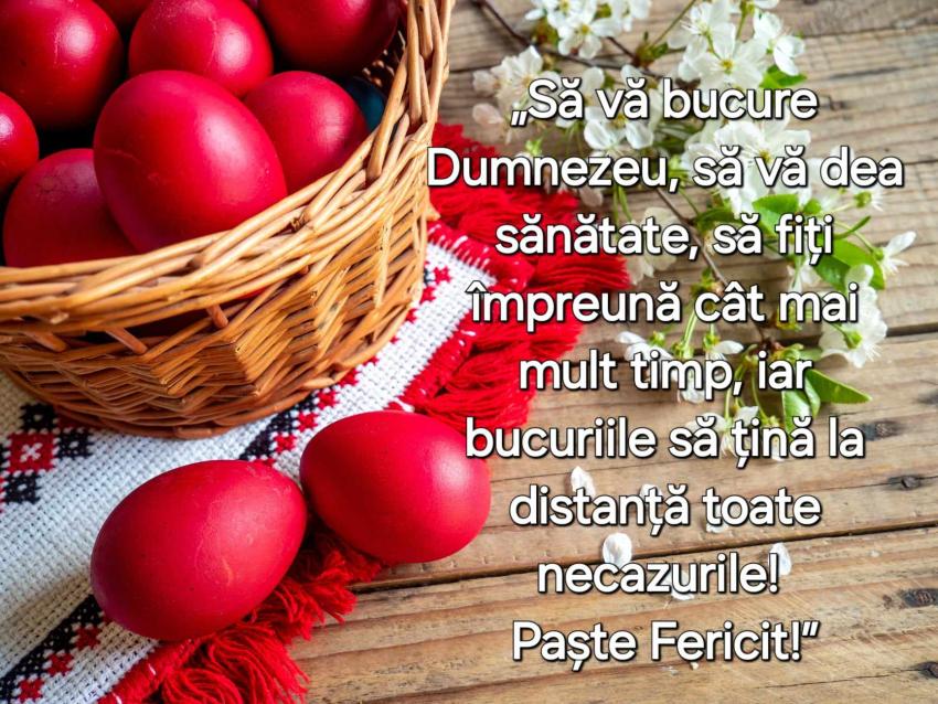 Paște cu pace și lumină în suflet, alături de familie și cei dragi