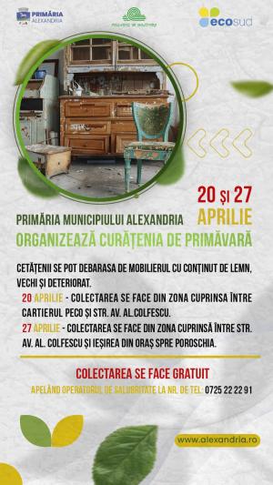 Primăria Alexandria a &icirc;nceput curățenia de primăvară