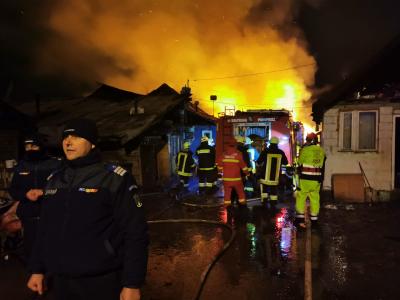 Incendiu violent &icirc;n Miercurea Ciuc