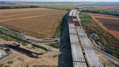 Autostrada Ploiești-Buzău: Lucrările pe Lotul 3 avansează rapid, podul peste CF aproape finalizat