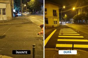 Sunt refăcute marcajele de pe străzile bucureștene