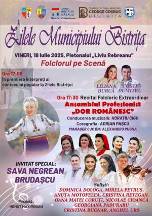 Zilele Municipiului Bistrița alături de Ansamblul Profesionist „Dor Românesc“